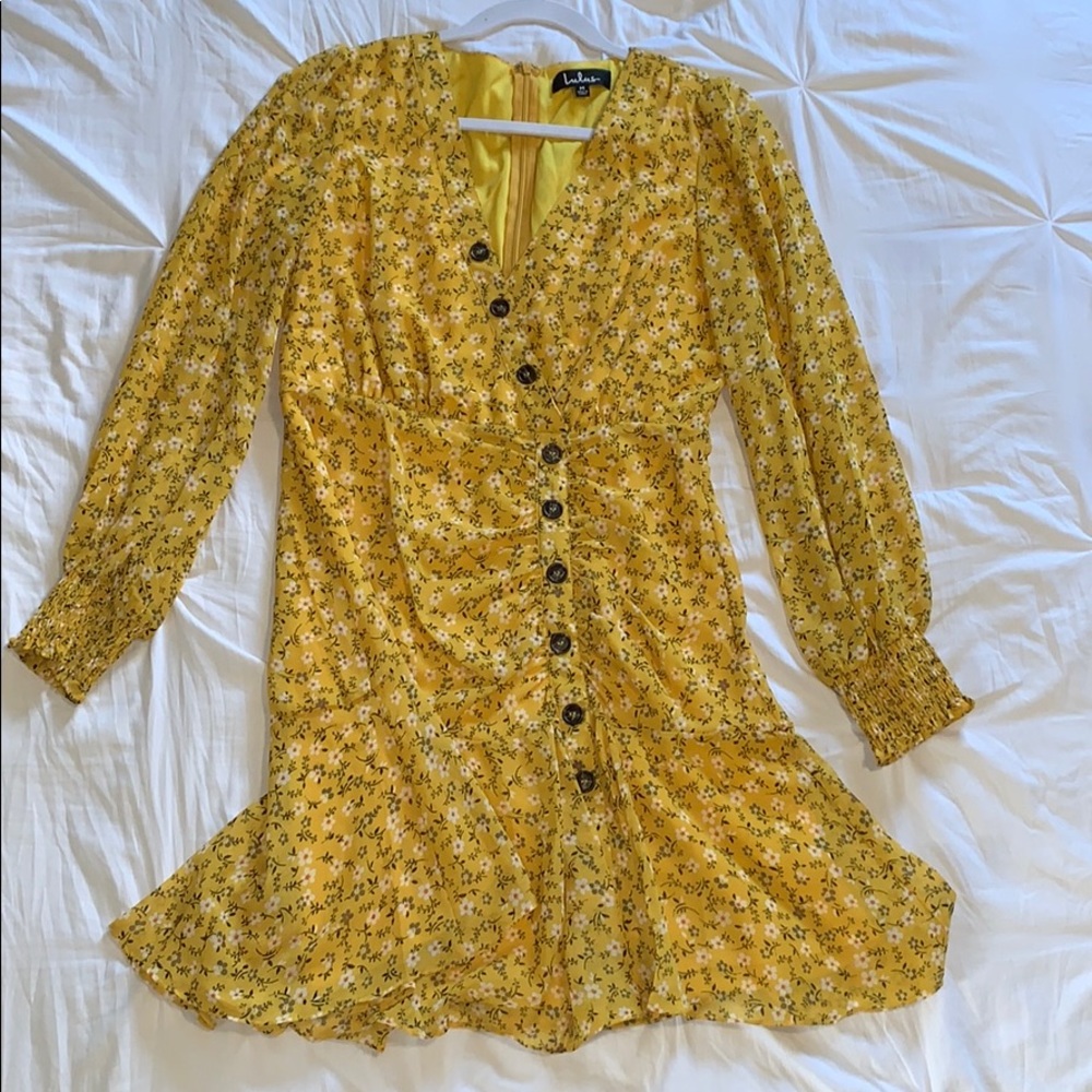 Yello floral dress